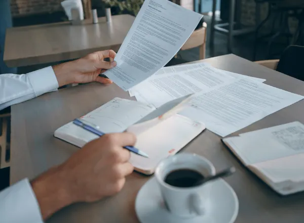 A Person Doing Paperwork